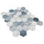 Carrelage mosaïque bleu 11,7 po x 10,2 po-88087454