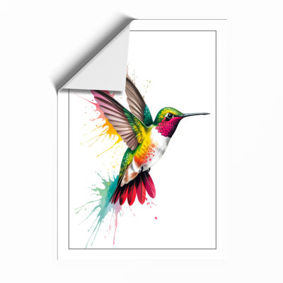 Jewelled Hummingbird Botanical - Print