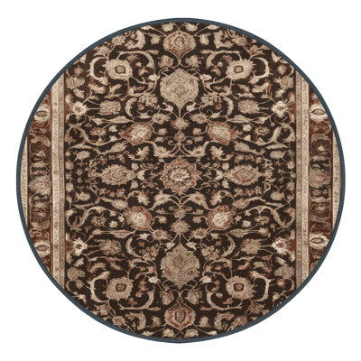 Machine Washable Persian Black Area Rug