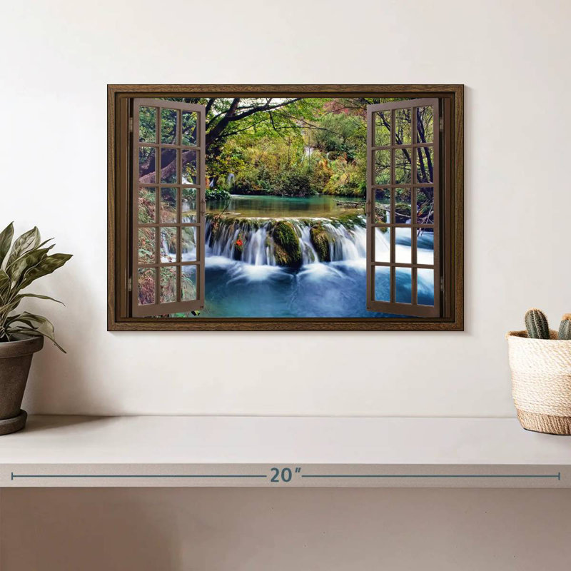 Open Window, 13" X 9", Floating Frame Walnut