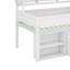 Lit mezzanine double avec toit à baldaquin et armoire de rangement-718705765