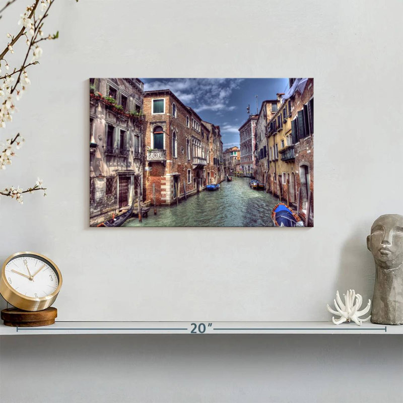 Lilie Venice Street Canal, H 8 po x l 12 po