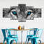 Loup loup frais sur toile, 5 pièces-93822437