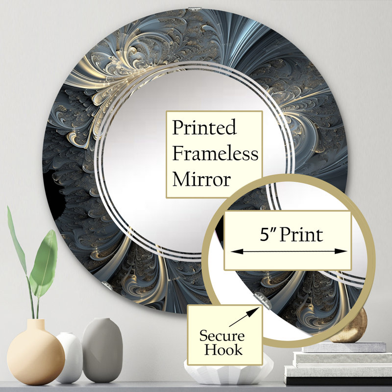 Donnelley - Miroir mural moderne rond, 24 po x 24 po