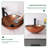 15 1/2" Circular Glass Bathroom Sink Above-Counter Tempered Glass Vessel Sink with Pop-Up Drain-106299248