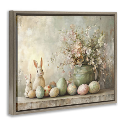 Art mural sur toile flottant pastel, nature morte de Pâques, design par Franklyn Gregory