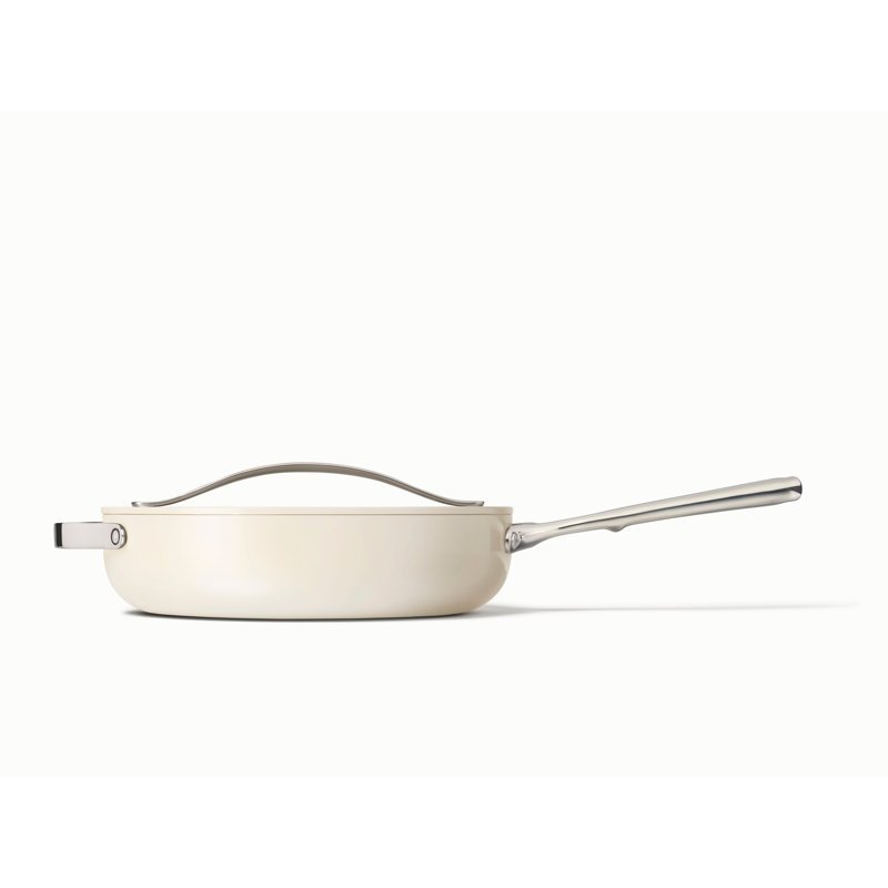 Caraway Poêle à sauter en céramique 4,5 pte avec couvercle, Crème, crème