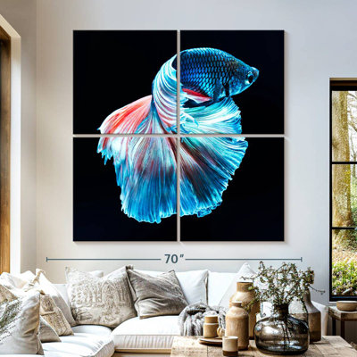 Brampt Glowing Blue Betta Fish