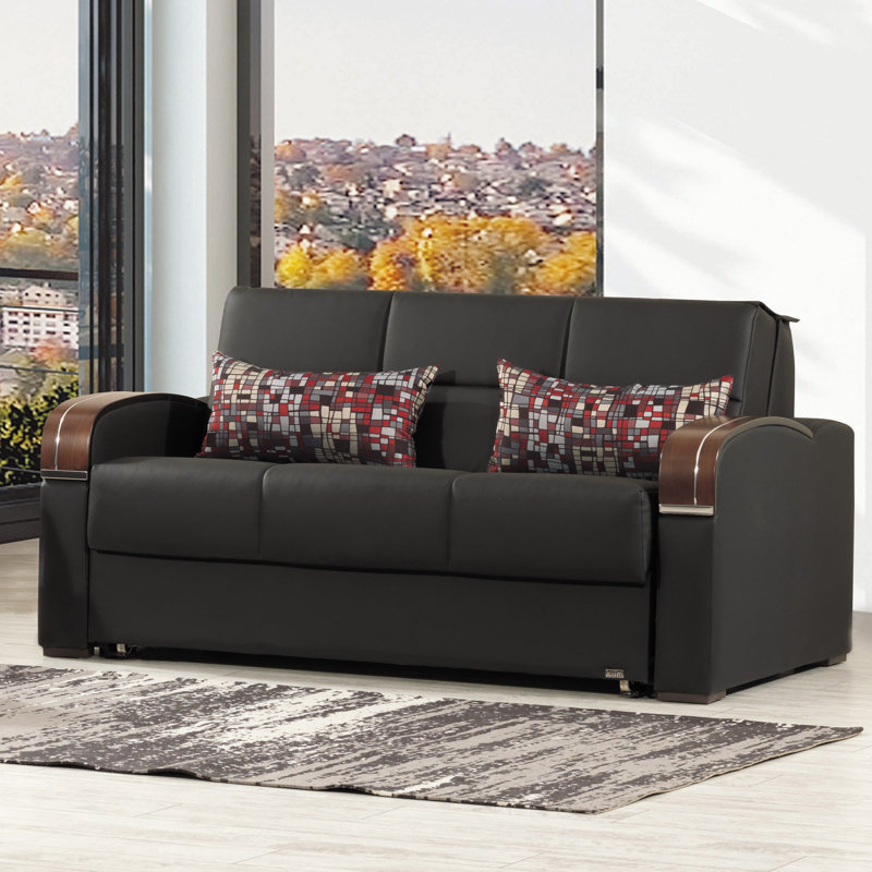 Causeuse convertible avec rangement Collection, Noir, noir, noir, noir