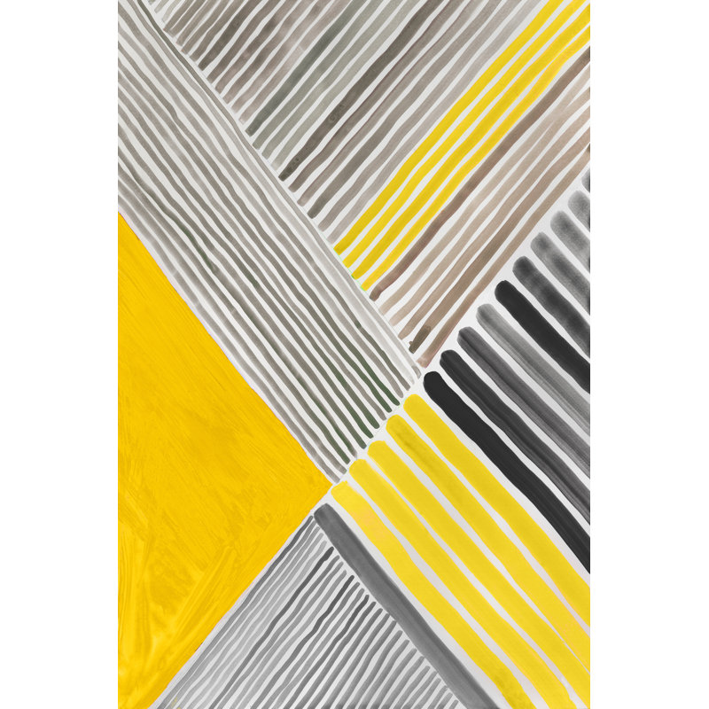 «Yellow Mikado II» sur toile, H 12 po x l 8 po