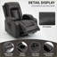 Fauteuil inclinable électrique inclinable avec massage en 8 points Chaleur lombaire, capacité de 350 lb, port USB, porte-gobelets | Noyer brun