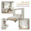 Grand lit escamotable mural peu encombrant avec bureau pliable et armoires latérales, lit rabattable vertical robuste pour les pièces multifonctionnelles