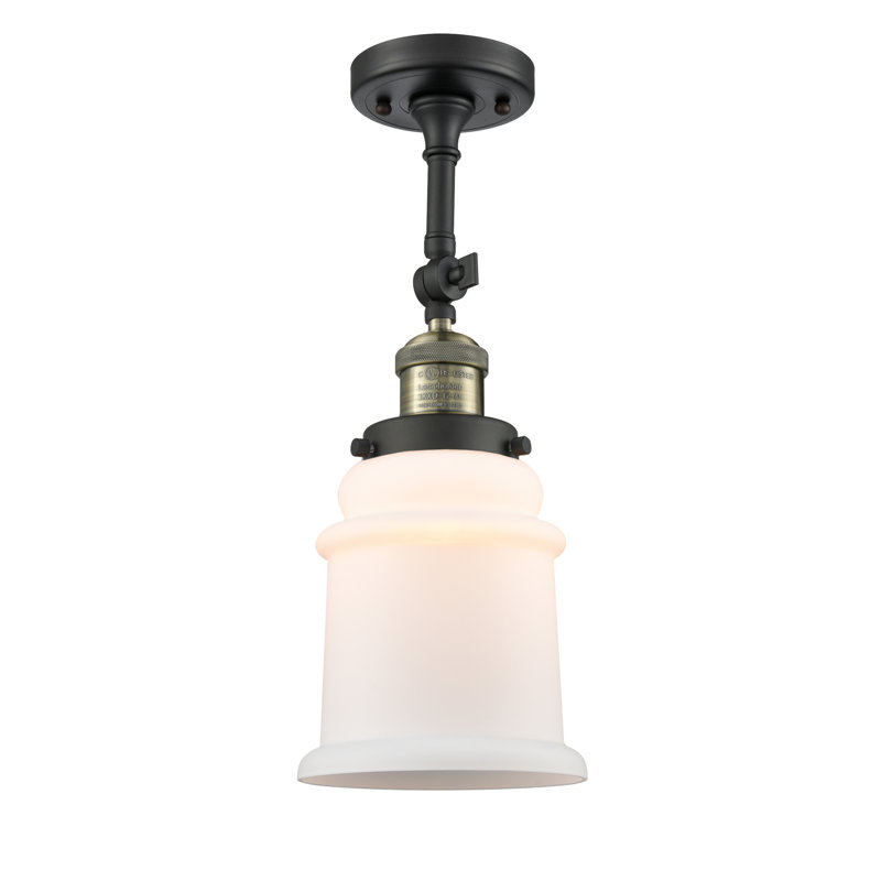 Galaviz Dimmable Bath Sconce, 60 Watt Vintage Incandescent Bulb, Black Antique Brass, Matte White Cased