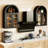31.5"h Arch Wall Mounted Bathroom Cabinet, Black-127922682
