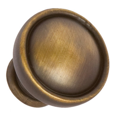 Grayson 1-1/8" Diameter Vintage Brass Round Cabinet Knob