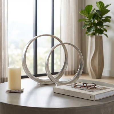 Darrah 2-Piece Metal Abstract Circular Sculptures