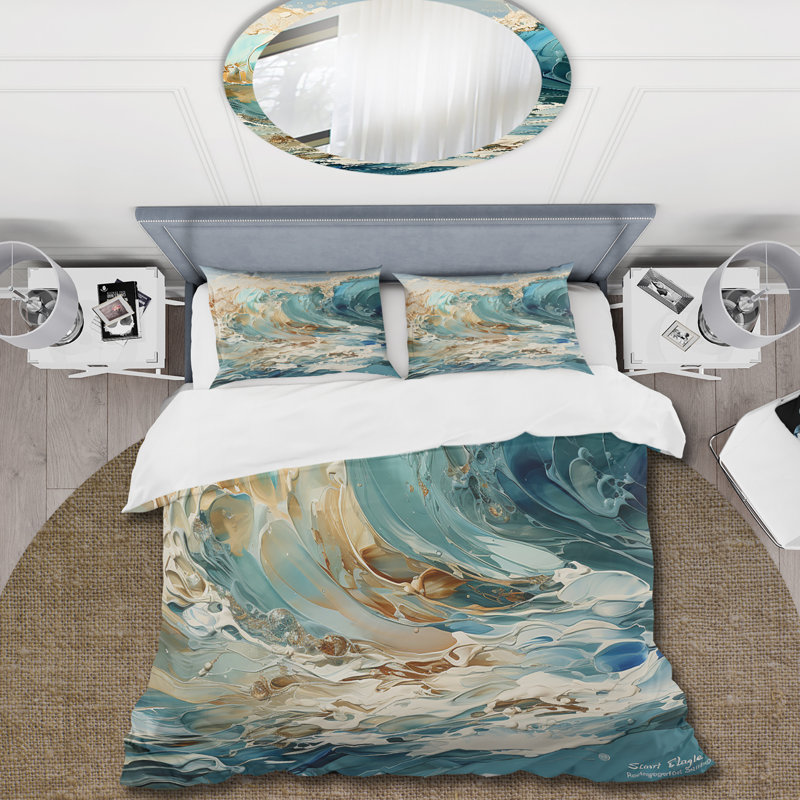 Ensemble de housse de couette Ocean Charm, Housse de couette très grand + 2 très grandes ta