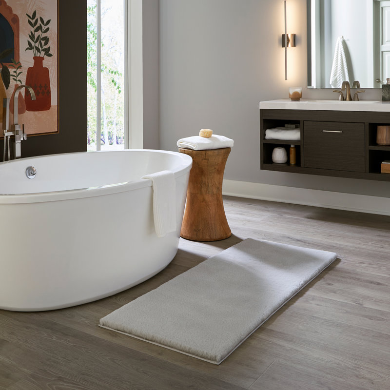 Tapis de bain Dority, Argent