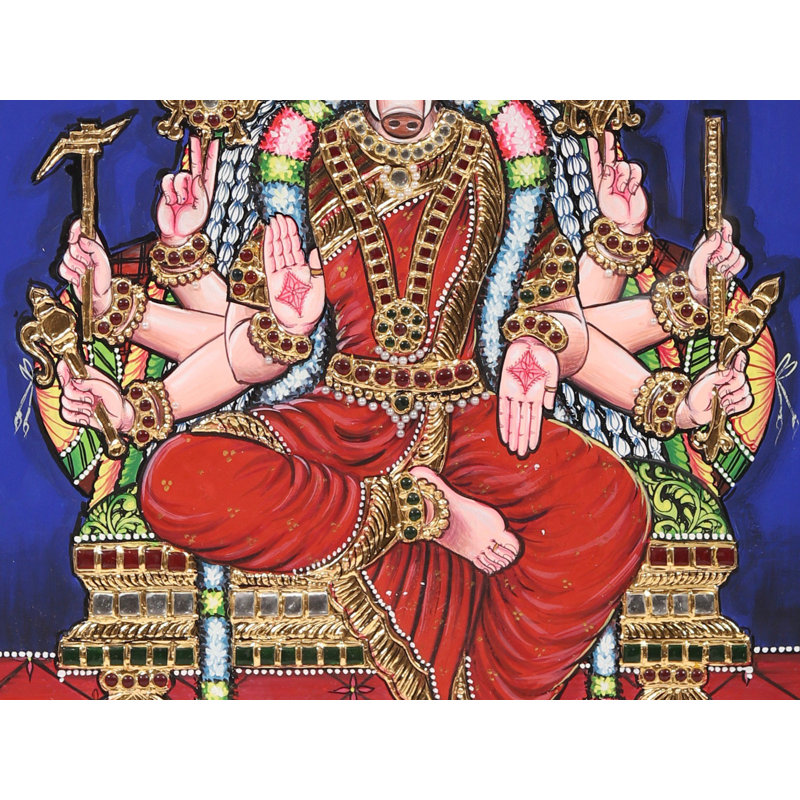 Peinture de la déesse Varahi Tanjore encadrée