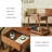 Modern Minimalist Black Walnut Wood Mobile Side Table with Wheels