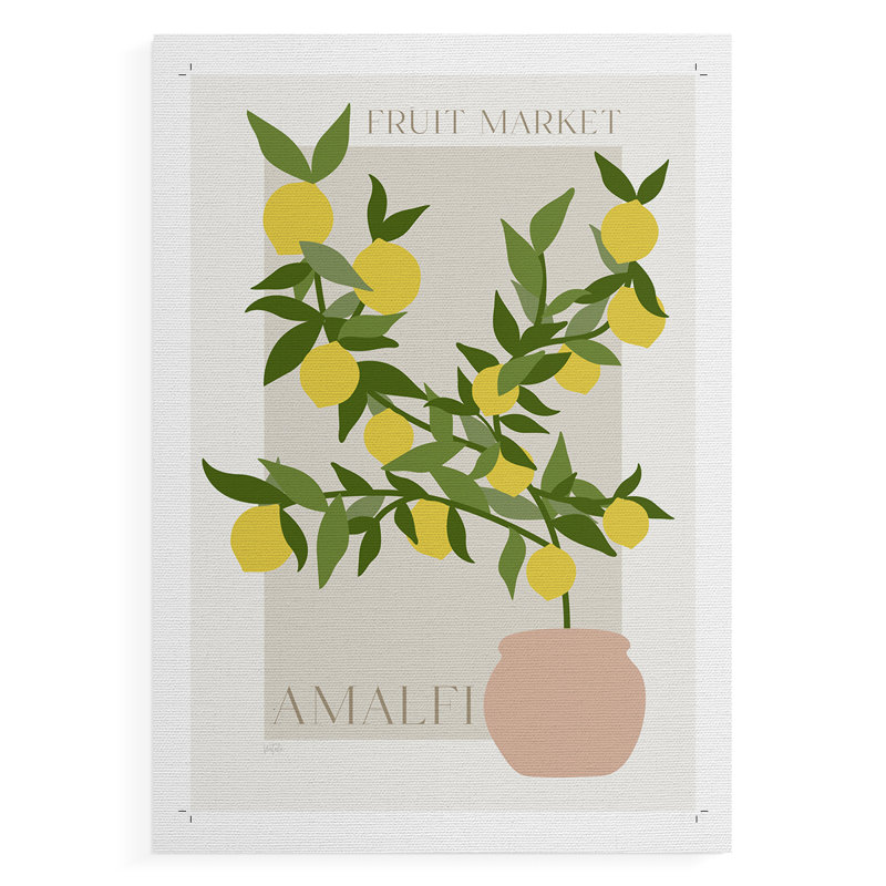 Affiche de citron Amalfi - reproduction de toile seulement - non encadrée, H 36 po x l 24 po