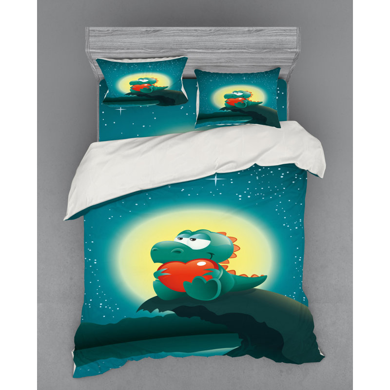 Ensemble de housse de couette en microfibre bleu sarcelle, Housse de couette grand + 3 pièces supplémentair