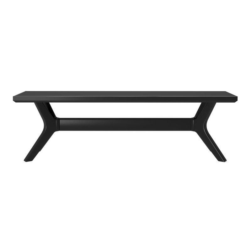 Muhsina Cross Leg Dining Room Bench (60in / 1520mm), Black