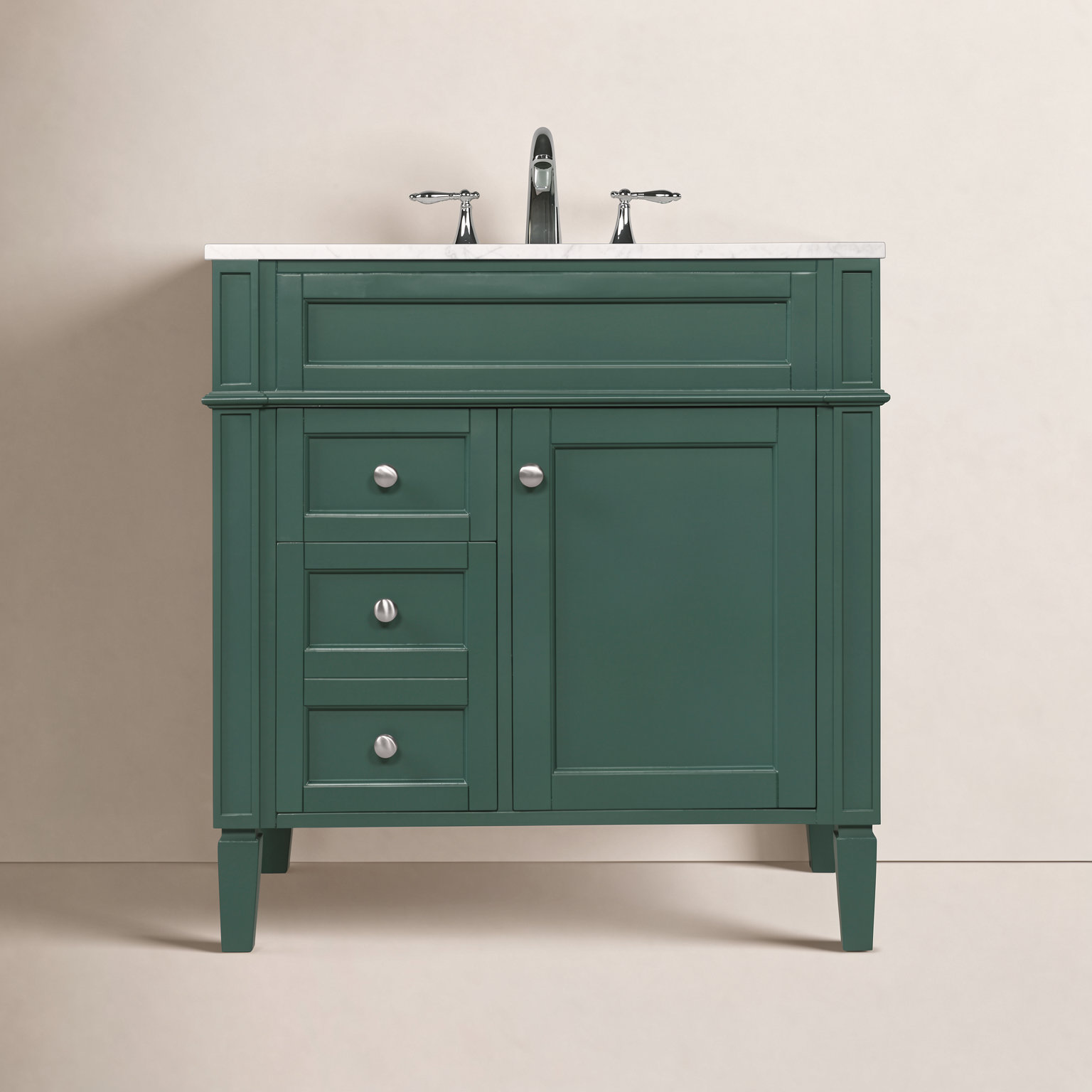 Rivers 32'' Single Bathroom Vanity, Green