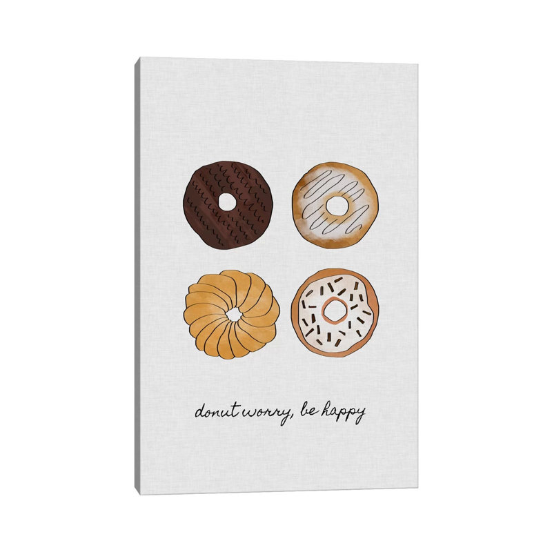 Donut Worry 1 Piece Wrapped Canvas Wall Art, 101.6 cm H x 66.04 cm W x 3.175 cm D