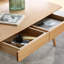Centre de table Table basse 100% plateau en bois massif avec plateau et plateau de table basse Largeur 120 x profondeur 56 x hauteur 45 cm Bureau d'étude Facile à assembler Bois naturel avec tablette de rangement