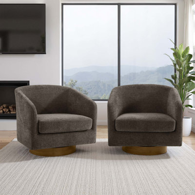 72Cm Wide Swivel Barrel Chair