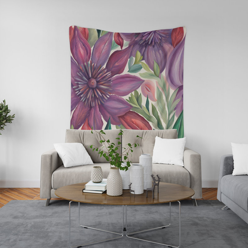 Tapisserie murale, H 60 po x l 51 po x P 0,5 po