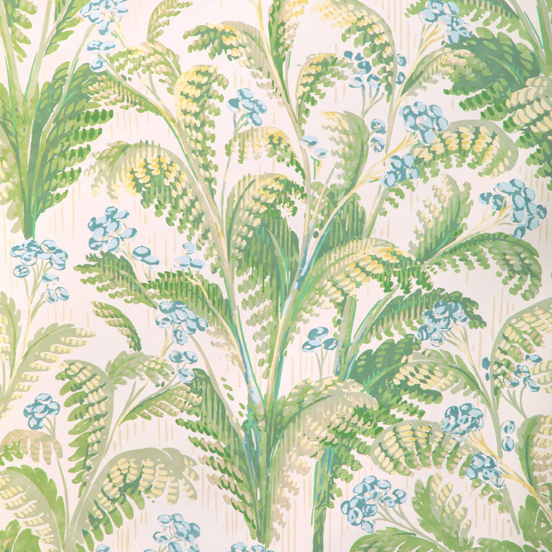 Garden Walk Pashley Floral Wood Pulp Blend Pretrimmed Roll, Sky