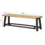 Banc de 59 pouces moderne, bois massif et finition noyer, pour un entretien par temps doux-125561387