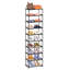 Étagère à chaussures haute 10 étages, étagère à chaussures étroite et légère, support à chaussures vertical compact, petit espace pour le plancher du placard, rangement pour dortoir, entrée de la porte d'entrée, vestibule