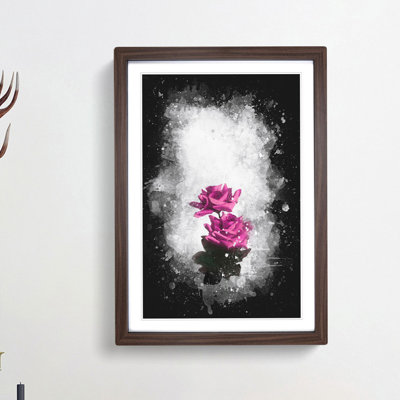 Two Pink Roses - Framed Print