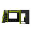 Lit simple en L à hauteur simple avec bureaux intégrés, structure de lit de jeu en bois avec DEL RVB, connecteurs USB, support pour téléviseur et unités de rangement-27252407
