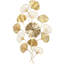 Horloge murale 35 pouces feuille de gingko silencieuse sans tic-tac