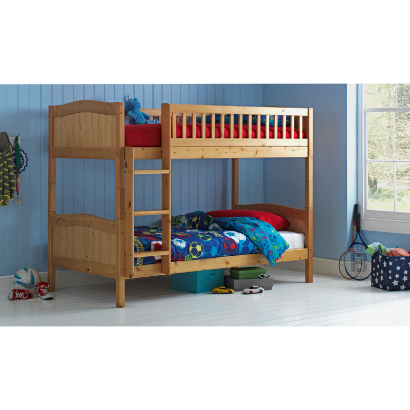 Hagen Single (3') Solid Wood Standard Bunk Bed, Caramel