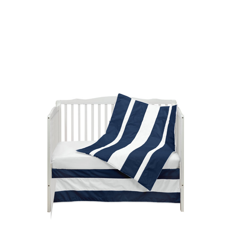Rosado 3 - Piece Crib Bedding Set, Royal Blue
