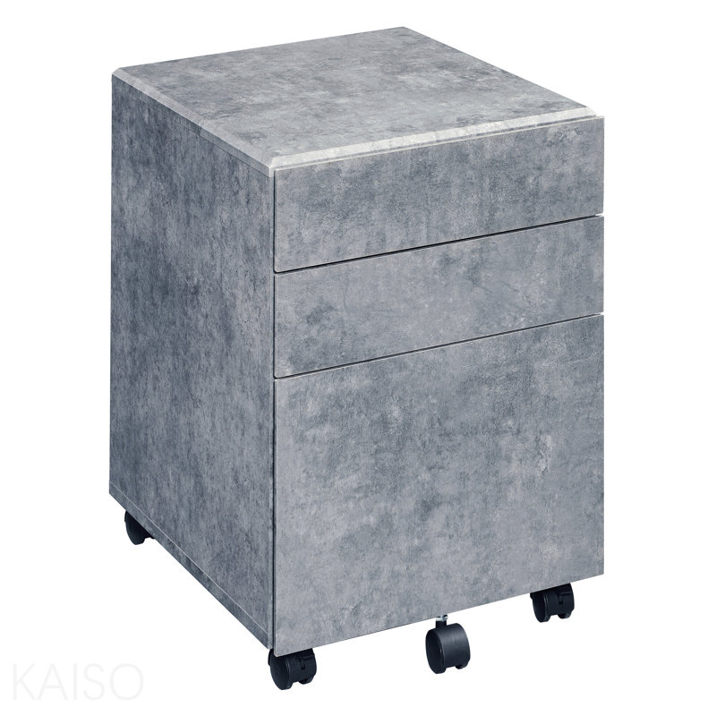 3-Drawer Silver File Cabinet For Office Organization, Silver