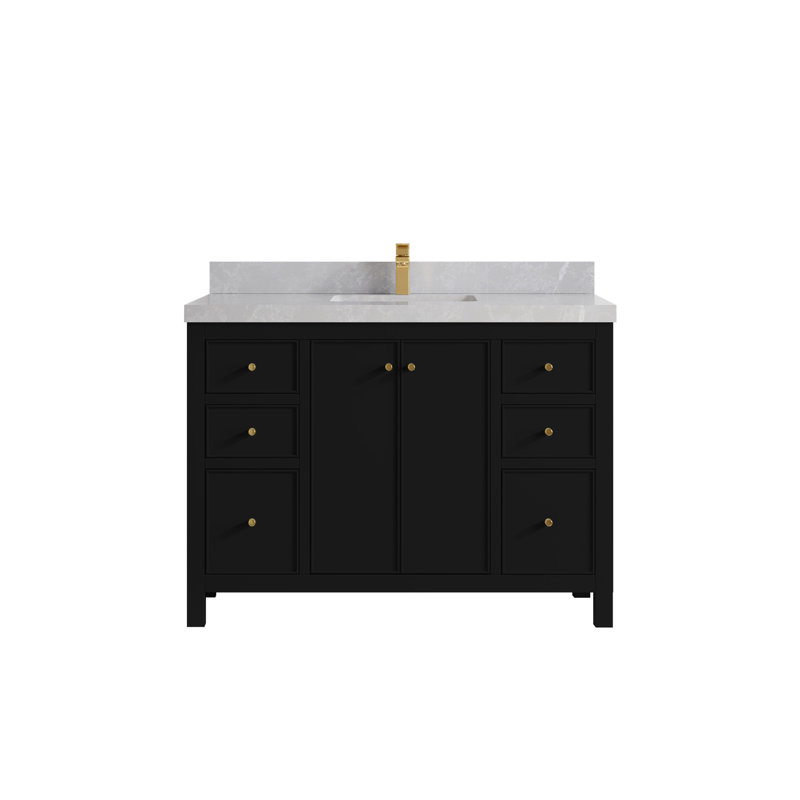 Ensemble de meuble-lavabo simple 48 po Chicago, Gris perle