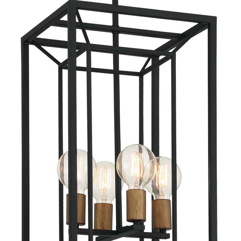 Luminaire suspendu rectangulaire à 4 lumières Akina