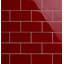Carreau de mosaïque en verre à bord droit de qualité supérieure 3 po x 6 po-44865544
