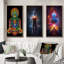 «Iridiscent Rainbow Awakening», 3 pièces sur toile-853264911-853264913