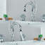 Robinet de lavabo de salle de bain chromé à 3 trous avec robinet de lavabo chromé Swan