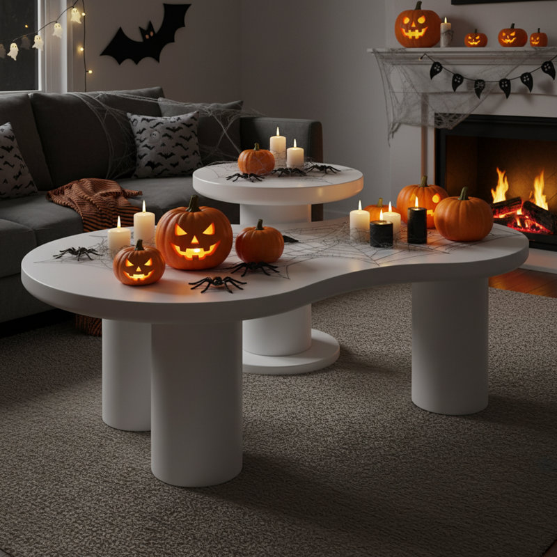 Ensemble de tables de bout blanches Modern Nesting