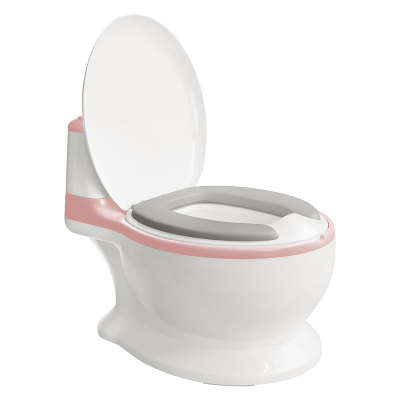Rinette 17 Stories Potty Trainer Safety Toddler Non-slip Runner Childrens Toilet Seat, Pink