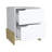 Nightstand Brookland, Bedside Table With Double Drawers And Sturdy Base, White / Macadamia Finish-2055911881