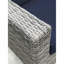Fauteuil club en osier gris Sunbrella